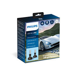 Philips Ultinon Pro9100 with exclusive Lumileds automotive LED LUM11336U91X2 LED-HL [~H3] Up to 350% brighter light Cool white light Lumileds TopContact LEDs