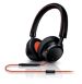 Black with orange details