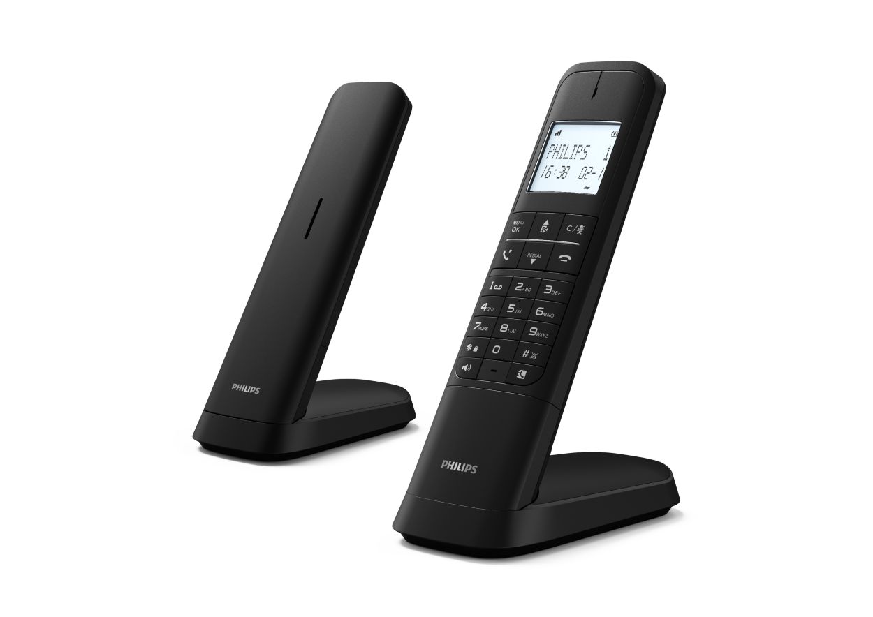 Téléphone Sans Fil Philips D4702b/34 Duo 1,8 Dect (2 Pcs)