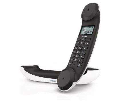 PHILIPS Téléphone Fixe - Design Mira - Blanc pas cher 