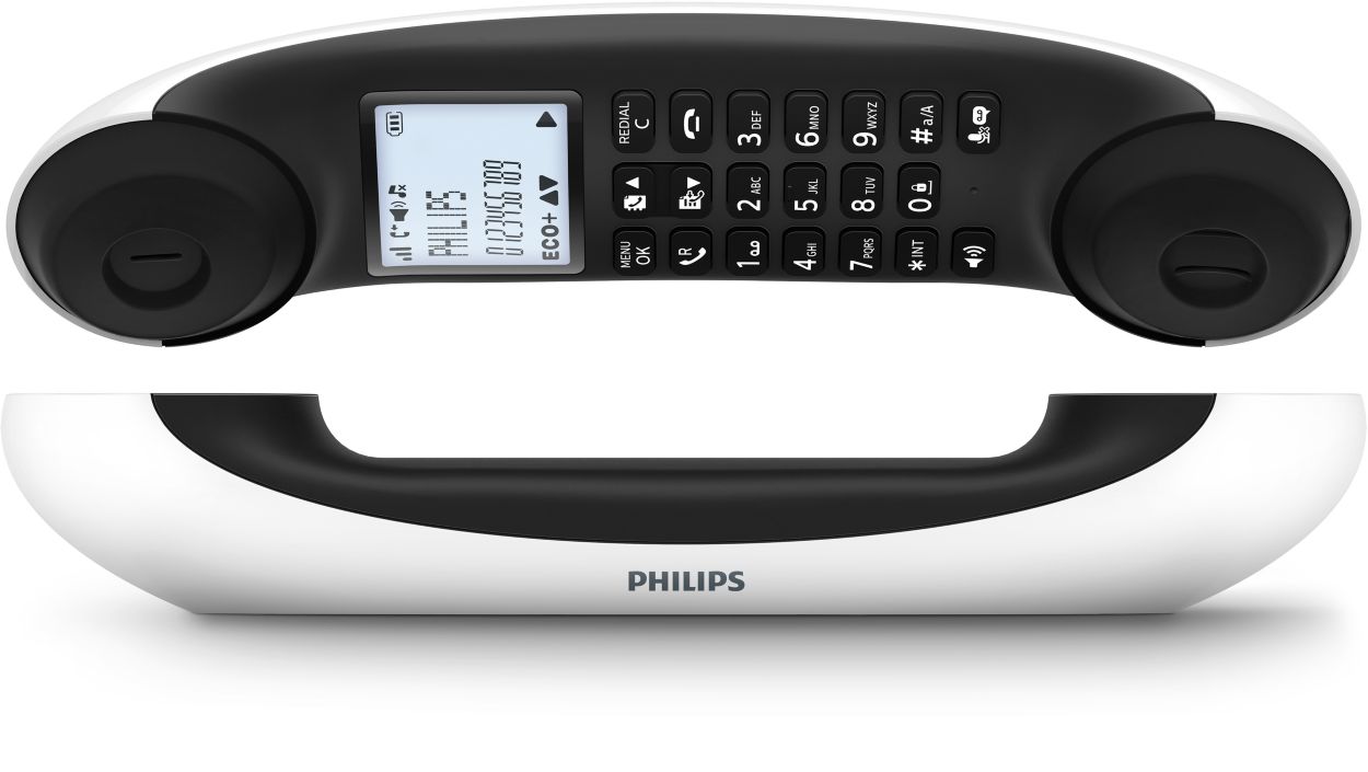 PHILIPS Téléphone Fixe - Design Mira - Blanc pas cher 