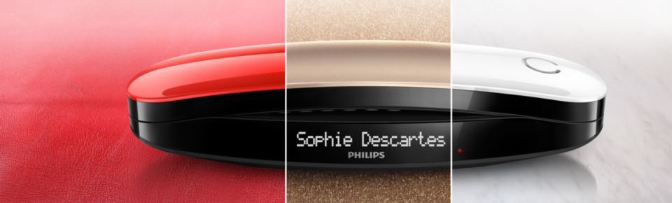 T l phone Fixe Sans Fil Design Luceo M6651CWR FR Philips