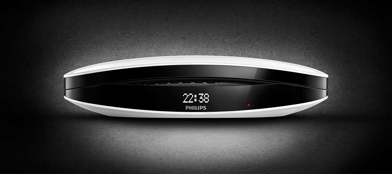 Philips Luceo Téléphone sans Fil dintérieur Design Simple Noir DECT 