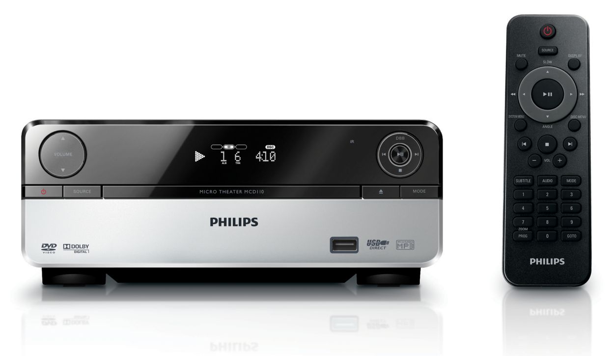 Component DVD micro system MCD110/94 Philips