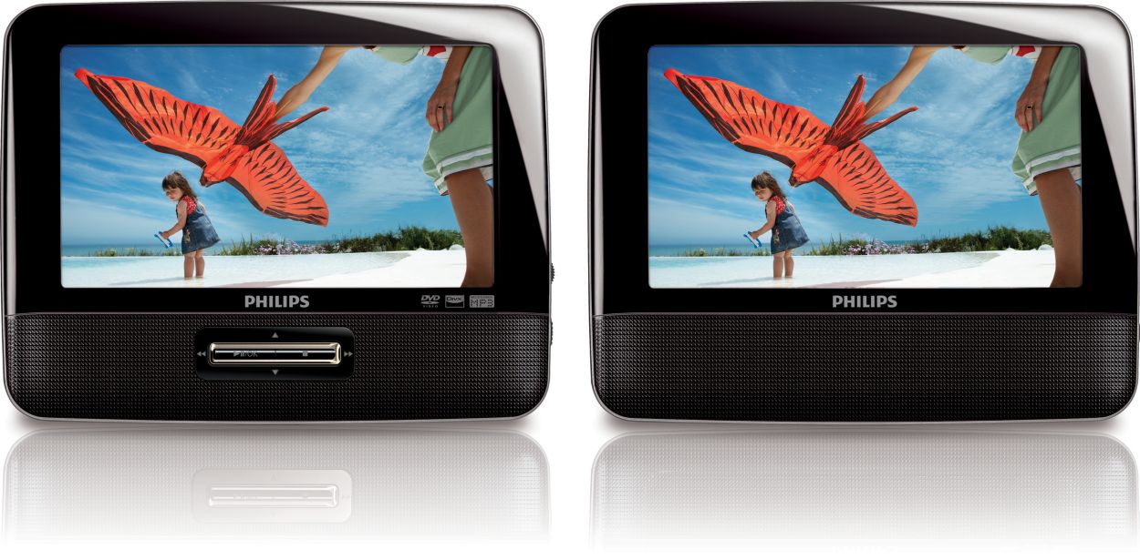 arcilla Academia Presentar DVD portátil con pantalla dual PD7022/12 | Philips
