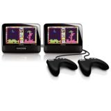 Tragbarer DVD-Player mit 2 Bildschirmen