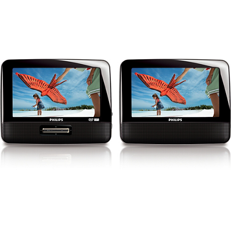 PET7402/37B  7" LCD Portable DVD Player