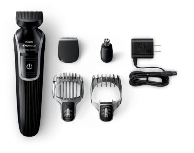 cutting hair with philips multigroom