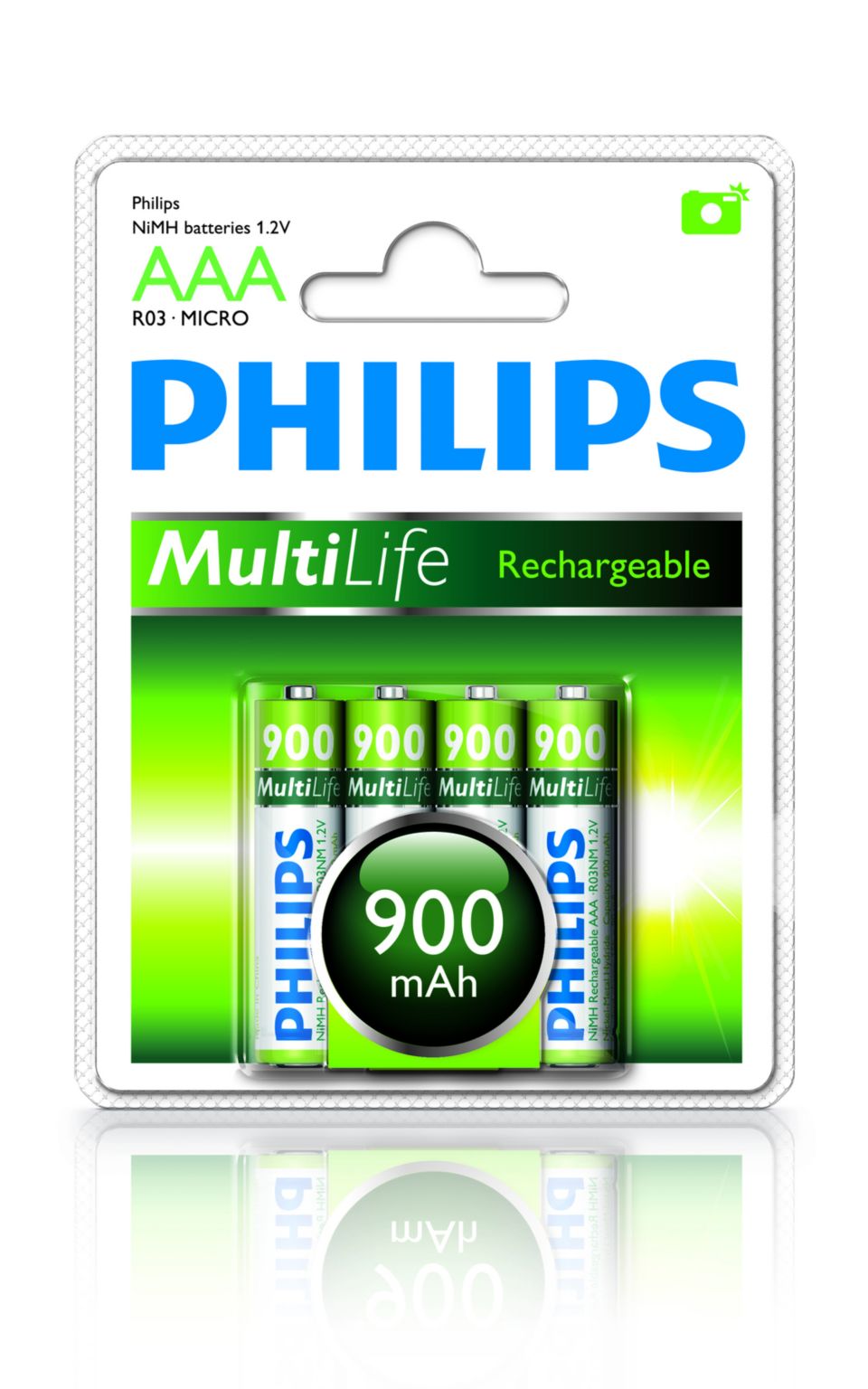 Philips Multilife R03B2A80 - batterie - type AAA - NiMH x 2 - Piles