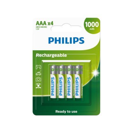 R03B4RTU10/40 Rechargeables Baterai