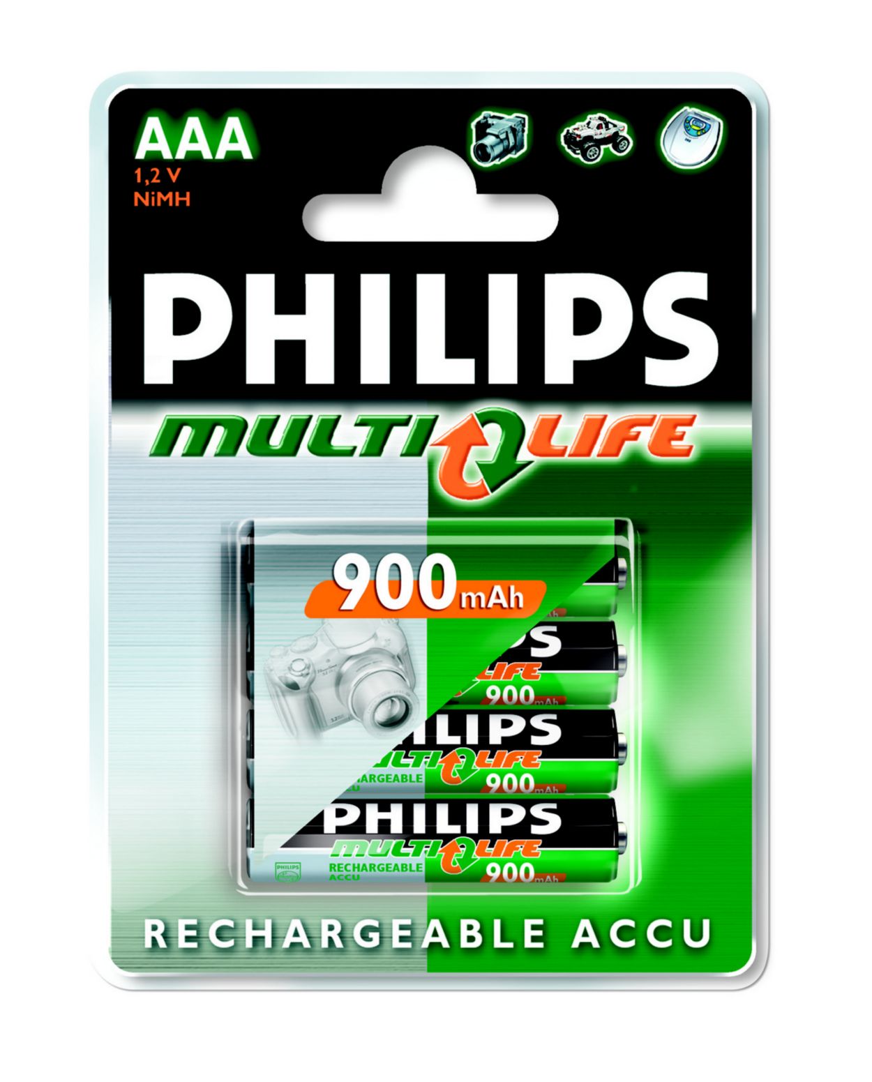 wij koppel Verstenen MultiLife Oplaadbare accu R03R90P4/10 | Philips