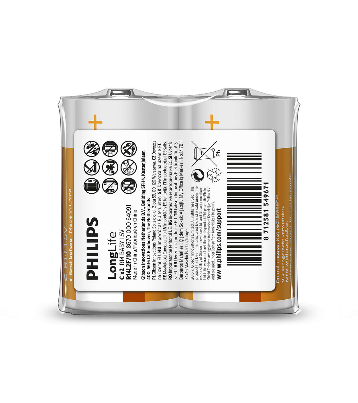 Batteri R14L2F/10 | Philips