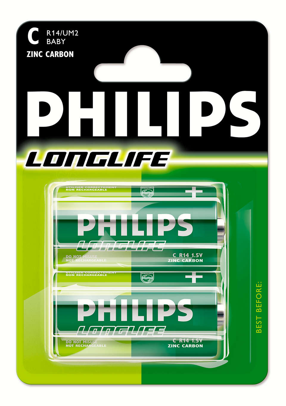 disharmoni køber tykkelse LongLife Batteri R14-P2/01B | Philips