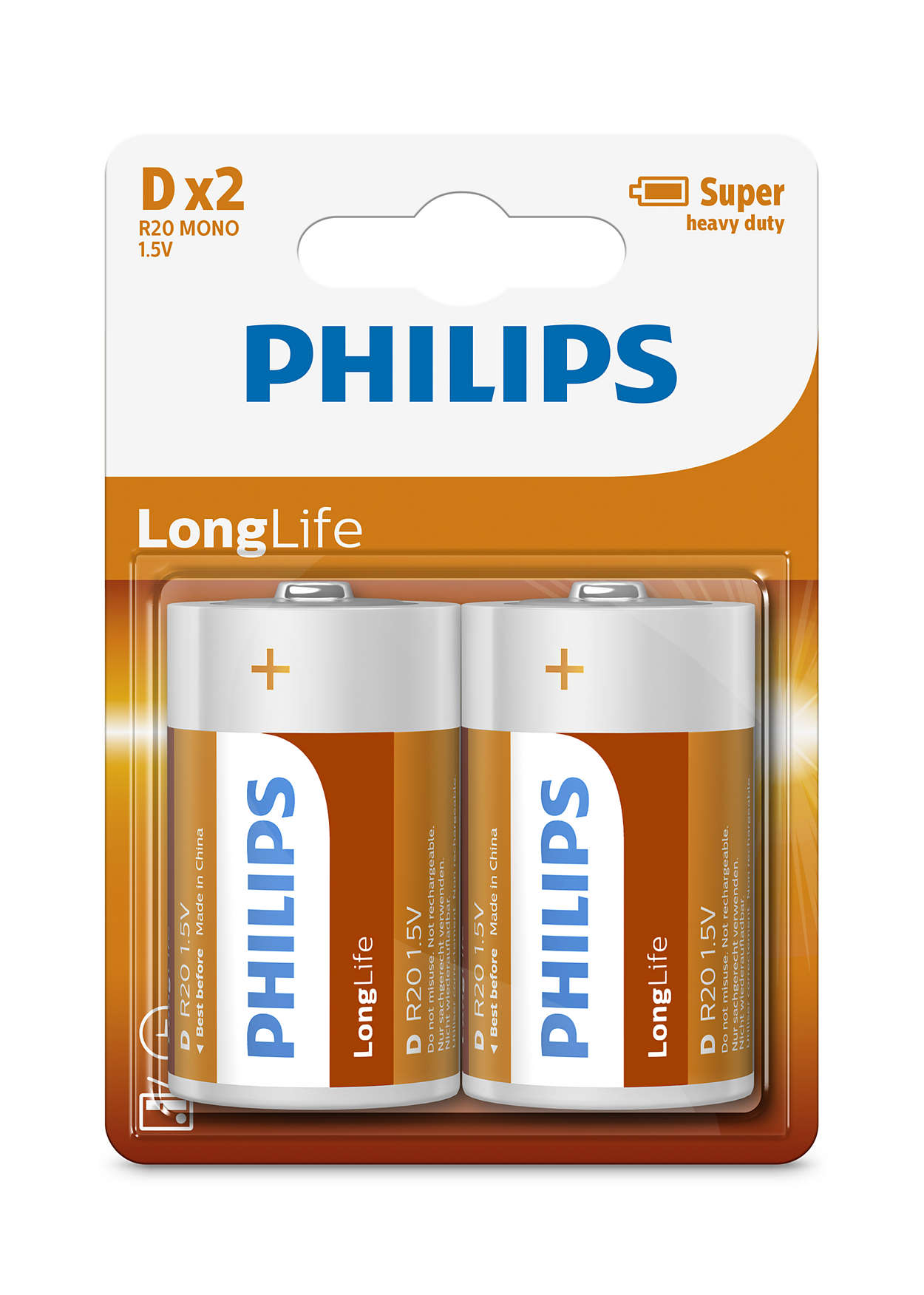 LongLife Battery R20L2B/10 | Philips