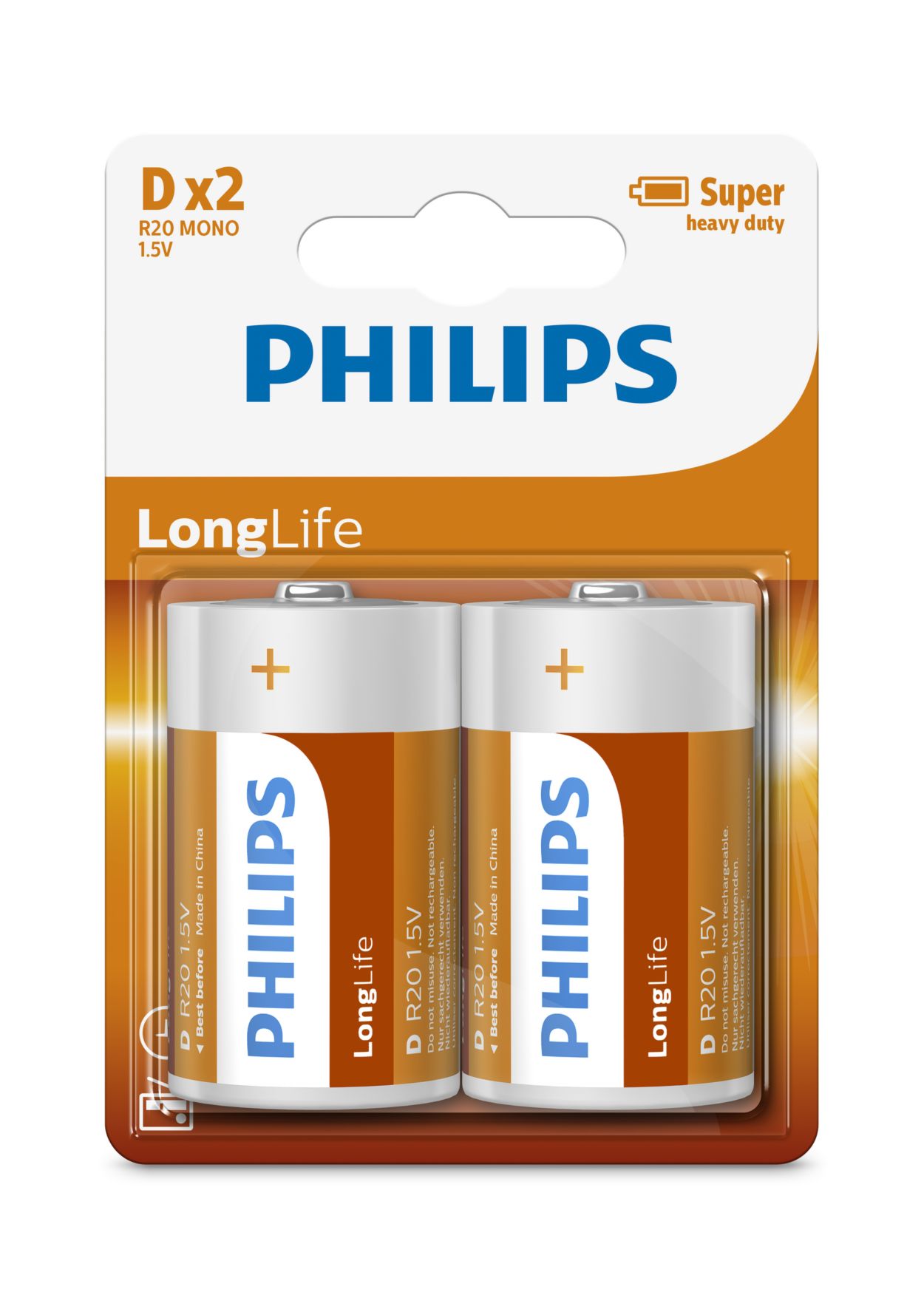 LongLife Battery R20L2B/10 Philips