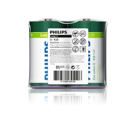 R20L2F/00  LongLife R20L2F Battery