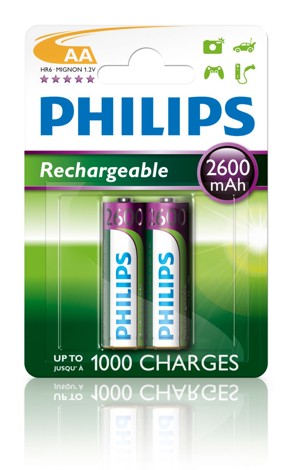 Pile rechargeable préchargée NiMH AA HR6 1.2V 2100mAh x1 ANSMANN / MEGA- PILES