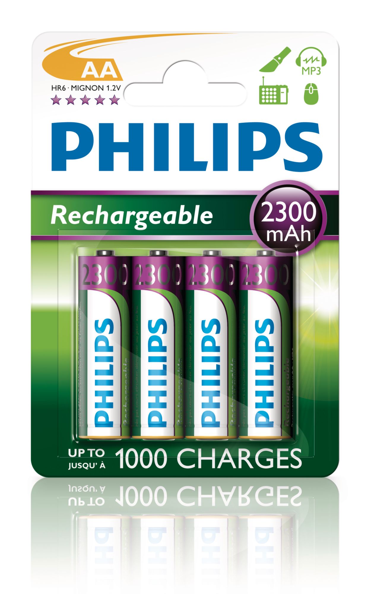 Piles Rechargeables Aaa Pour Téléphone Sans Fil Gigaset Rechargeables Pile rechargeable R6B4A230/10 | Philips
