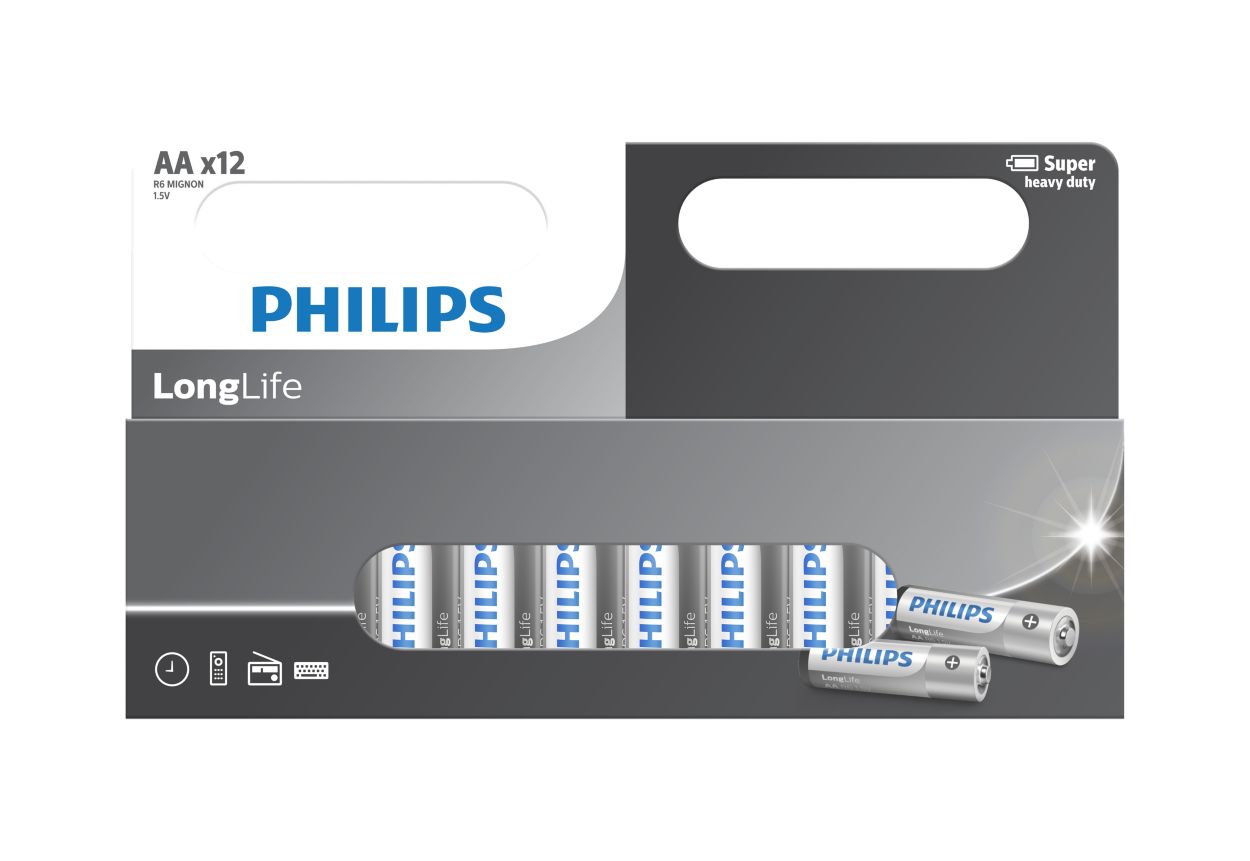 LongLife Battery R6L12W/40 Philips