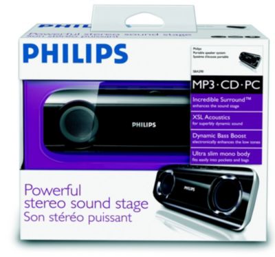 philips sba290 portable speaker system