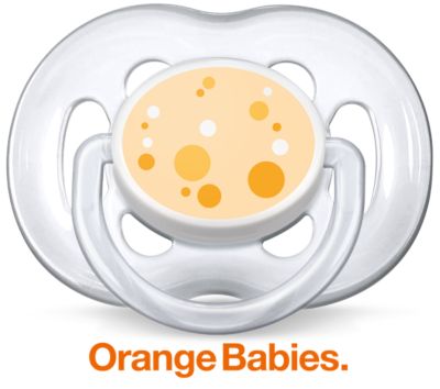 Philips AVENT SCF180/54 Fopspeen Orange Babies Silicone 6-18 M orange Set van 2 online kopen