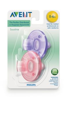 Soothie pacifier 0-3m, 2 pack SCF190/02 