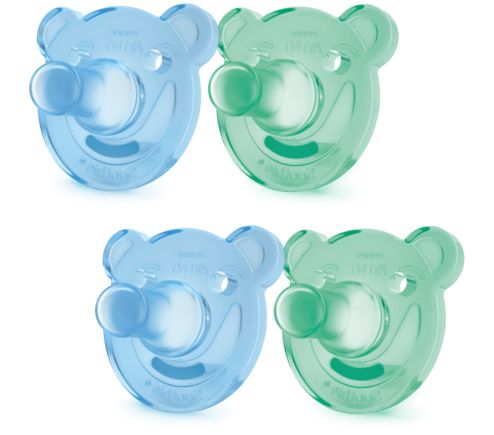 Philips Avent Soothie Shapes, 0-3 month, blue/green