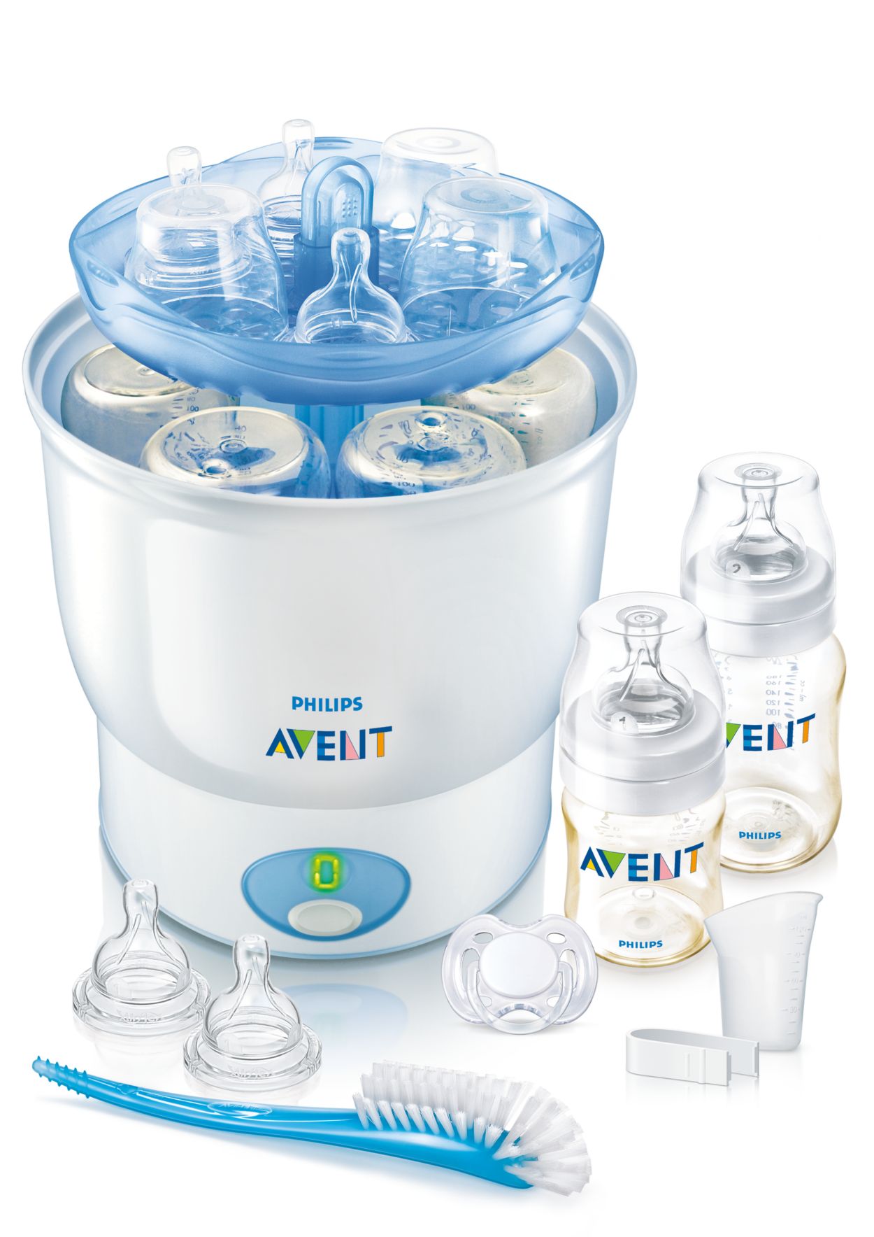 Philips Avent. 24 Hour Steam Steriliser. Keeps contents sterile night and  day. Keeps contents sterile night and day
