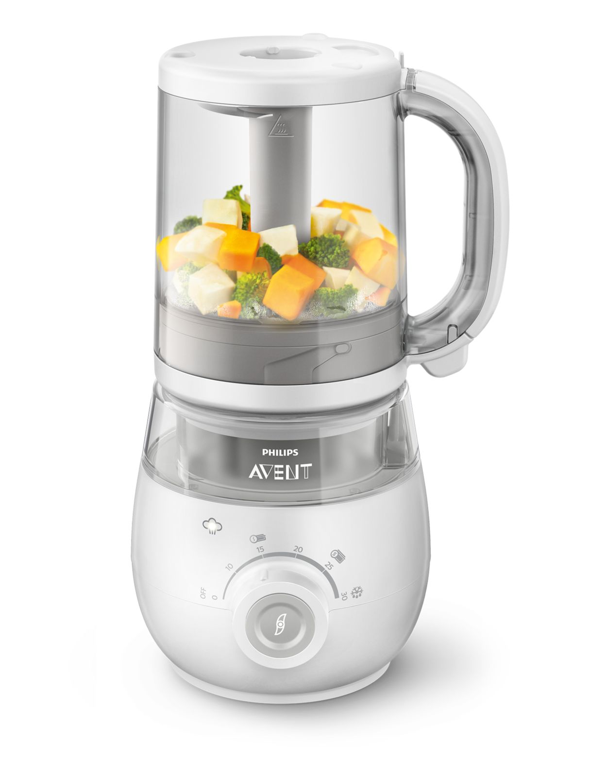 Philips 4-in-1 Healthy Baby Food Maker SCF875/02 Mengukus, Memblender,  Penghilang Beku & Pemanas. Pengukusan Sehat Mengukus & Memblender Dalam  Satu 