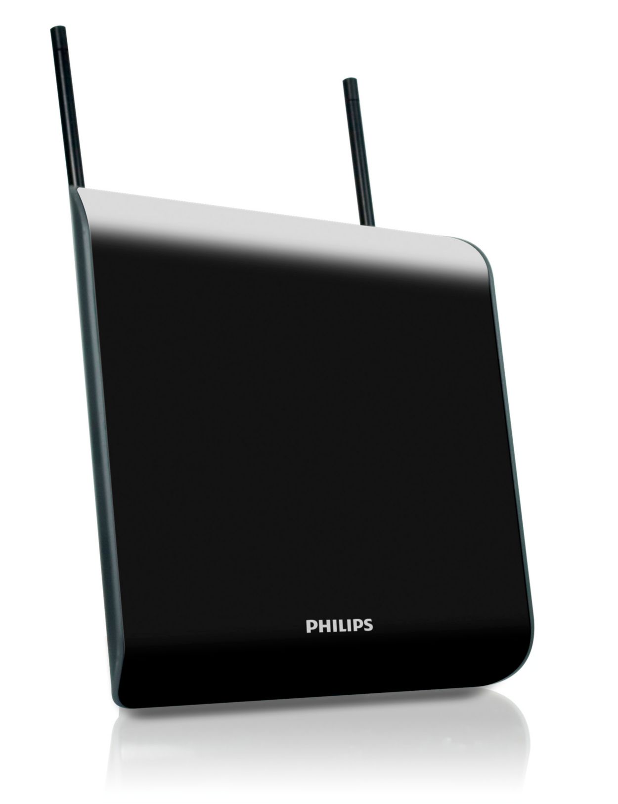 Philips Antena de TV HD amplificada, fácil montaje para parte superior de  TV, interior, largo alcance, Full 1080P 4K Ultra HDTV VHF UHF, amplificador
