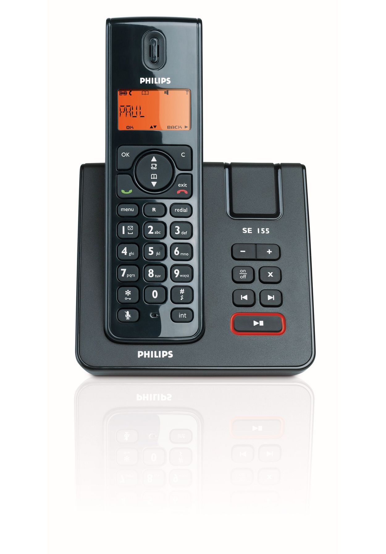 Schnurloses Telefon mit Anrufbeantworter SE1551B/38 Philips