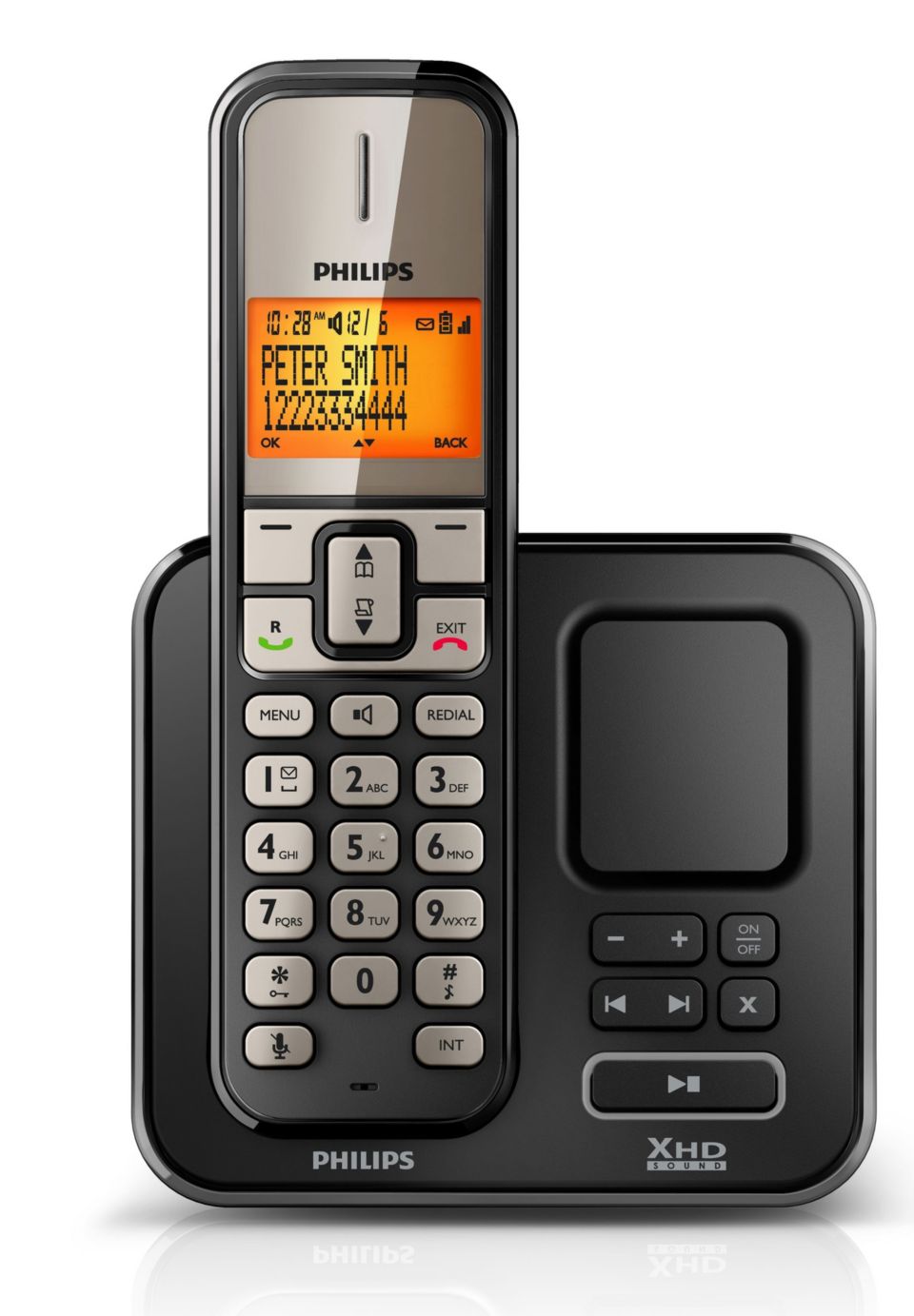 Perfect sound Schnurloses Telefon mit Anrufbeantworter SE2751B/38 | Philips