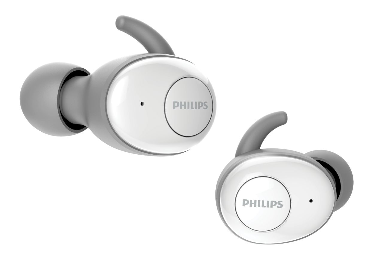 Philips TAA1105WT/00 Cuffie con Filo per Fitness e Sport, Microfono, IPX2  Resistenti al Sudore, Supporti per l'orecchio Flessibili, Vestibilità  Sicura, Pulsanti Integrati, Auricolari con Filo, Bianco