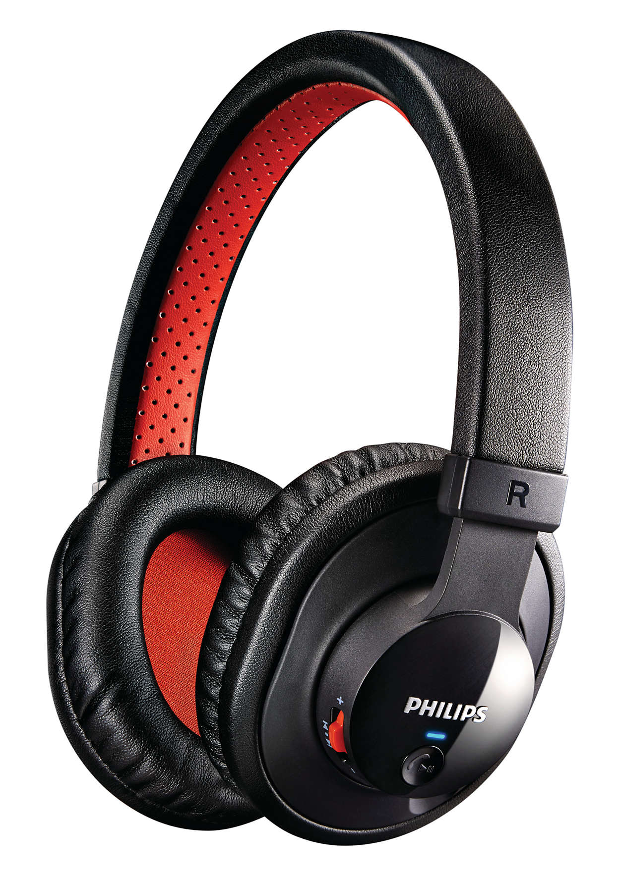 White Wireless Philips SHB7000 Bluetooth Stereo Headset Black/Red 