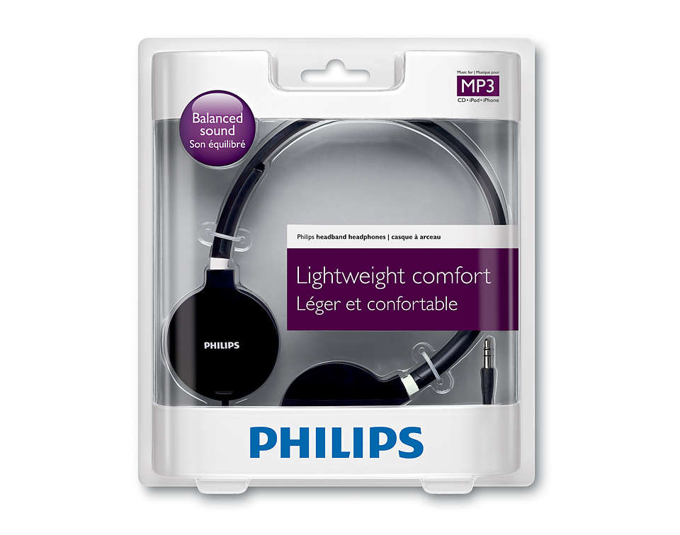 1700 28. Philips беспроводные наушники Lightweight Comfort.