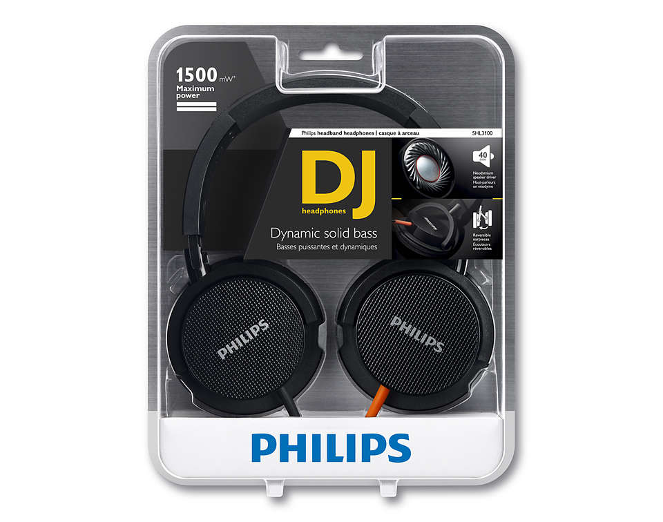 DJ-Funktion Philips SHL3100BK/10 Headband-Kopfhörer schwarz 