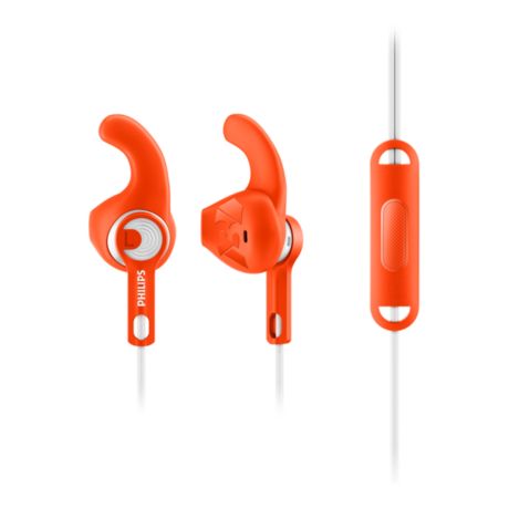 SHQ1305OR/00 ActionFit Sporthörlurar med mikrofon