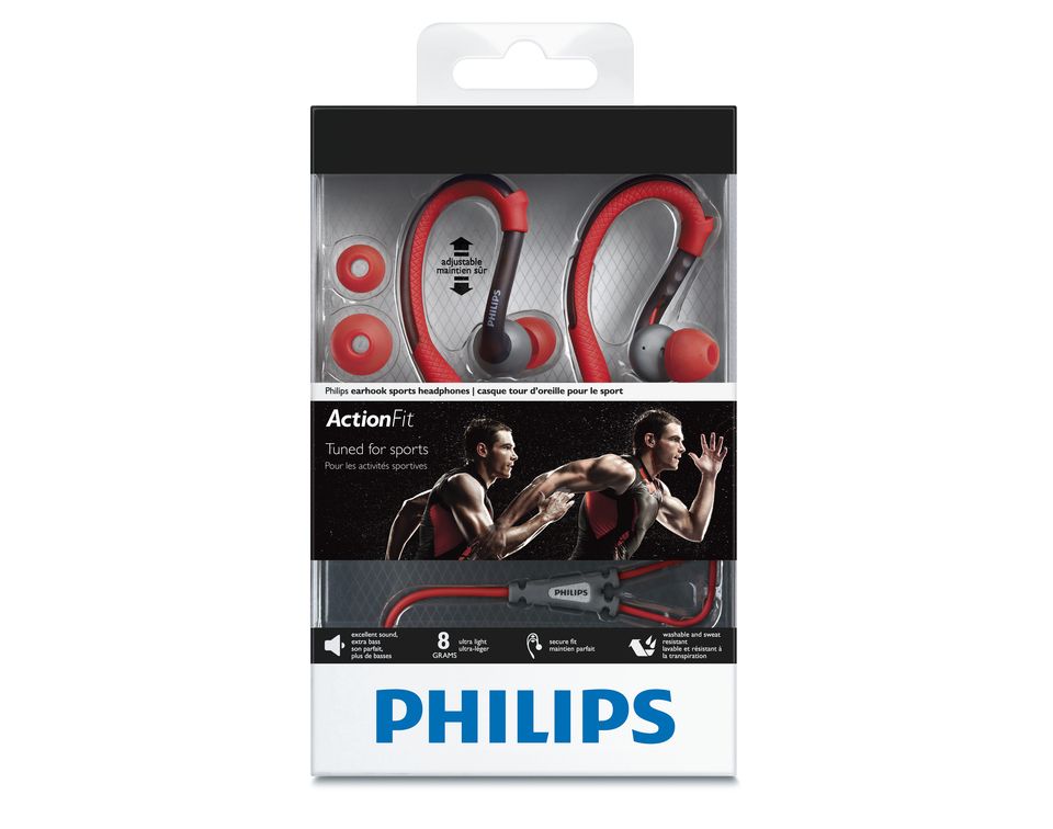 Philips sports Wired Earhook Headphones SHS3200 3201