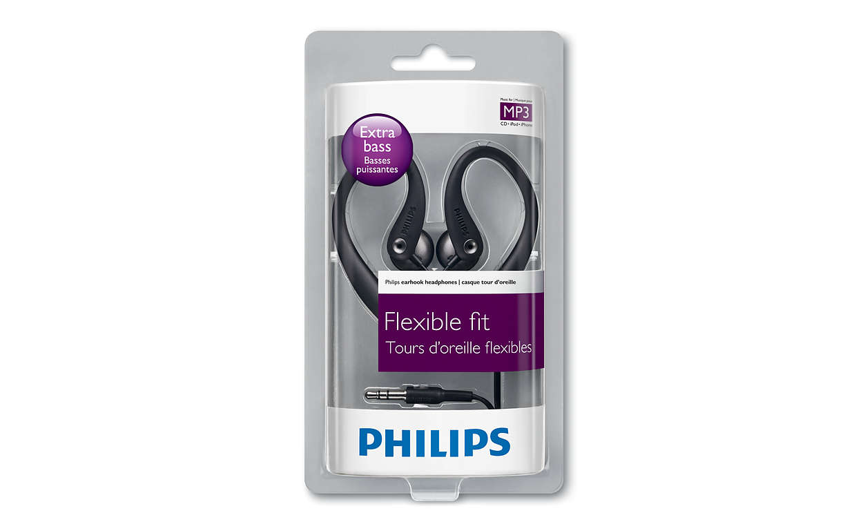 PHILIPS Headphones SHS3300BK 27mm Drivers/Open-Back Earhook 1 
