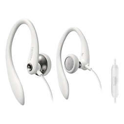 Audífonos con soporte para la oreja y micrófono