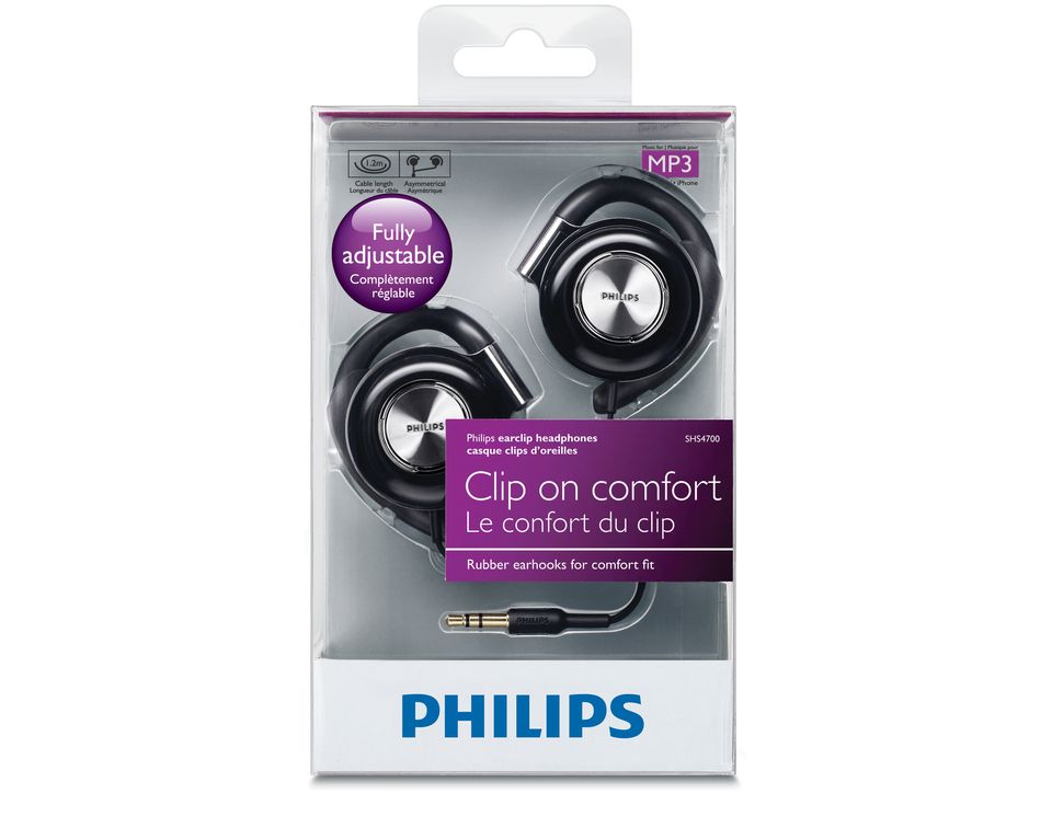 AUDIFONOS PHILIPS EARCLIP SHS3300 EXTRA BASS