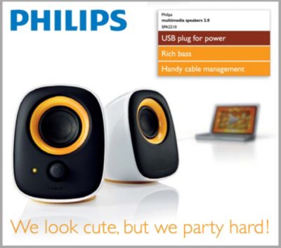 philips 2.0 speakers with usb plug