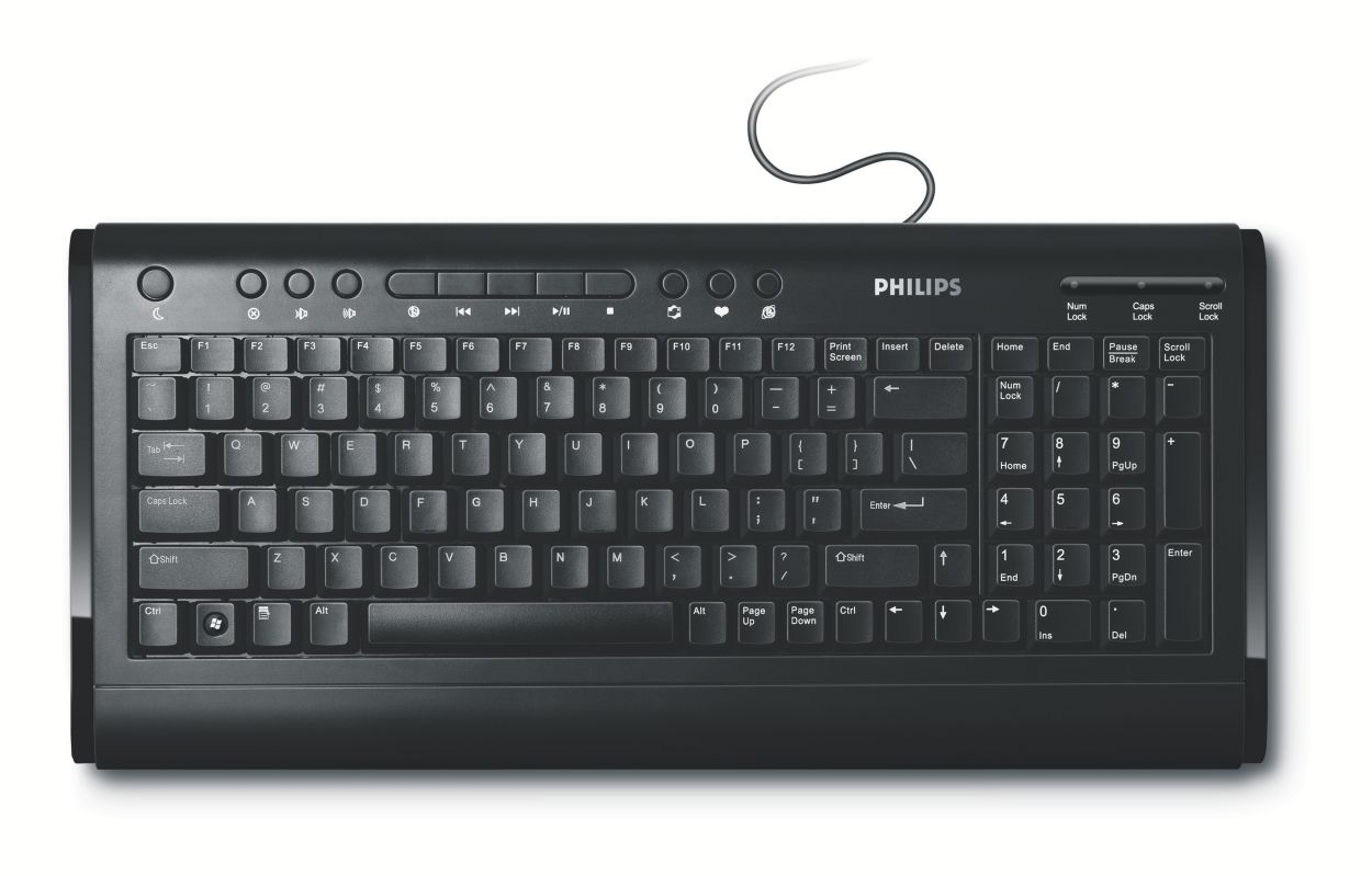 Wired multimedia keyboard SPK3700BC/97 Philips