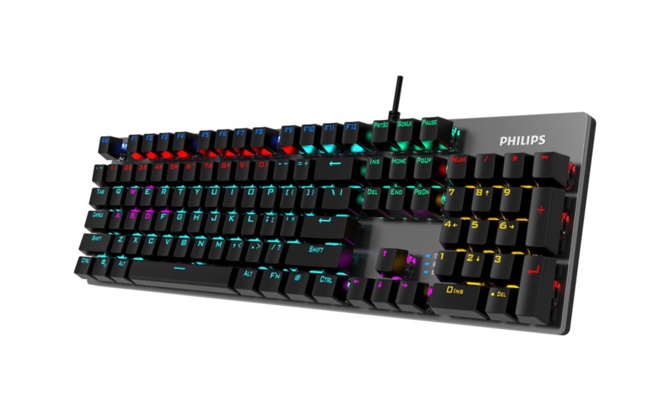 Clavier Mécanique Gaming RGB Switch bleu Philips G404