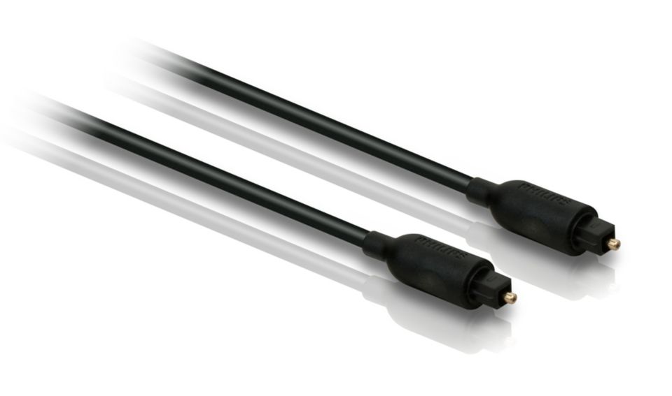 Philips 10 ft. Toslink Fiber Optic Audio Cable, Black
