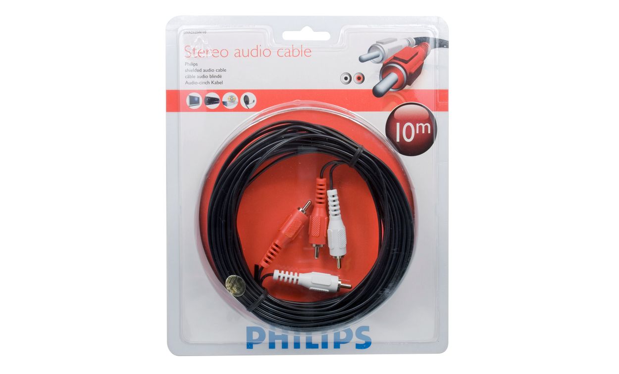 Philips Cable de Audio para Altavoz 10 Metros SWA2105W/10
