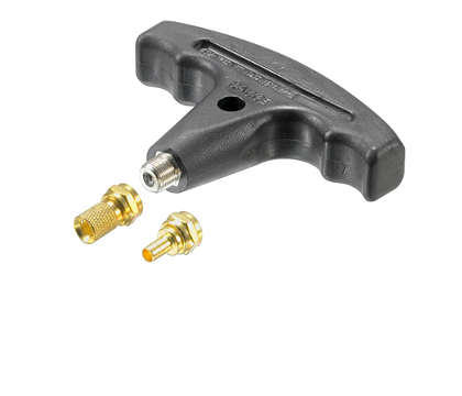 Easily remove crimp-on and twist on F- connectors
