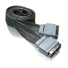 SWV2947W/10  Flat Scart-kabel
