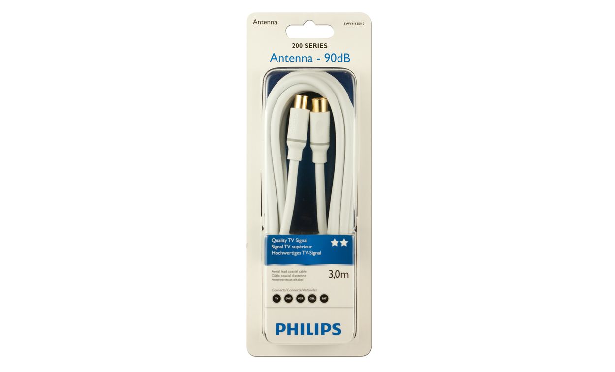 Philips Cable Antena TV Coaxial Alta Definición SWV3133S/10