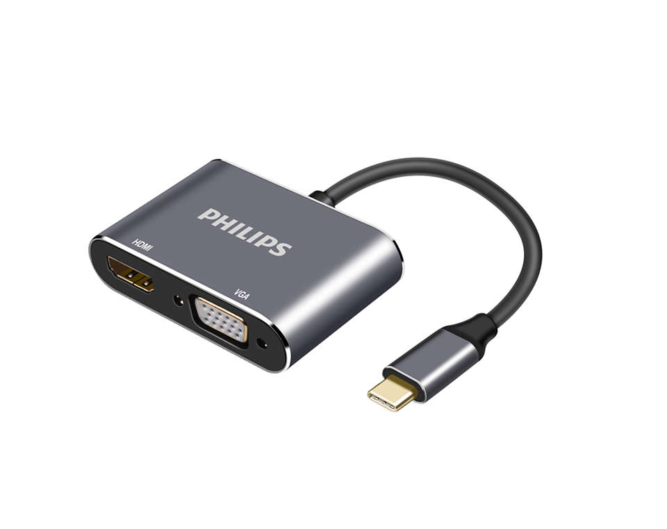 Premium USB-C to HDMI and VGA adaptor